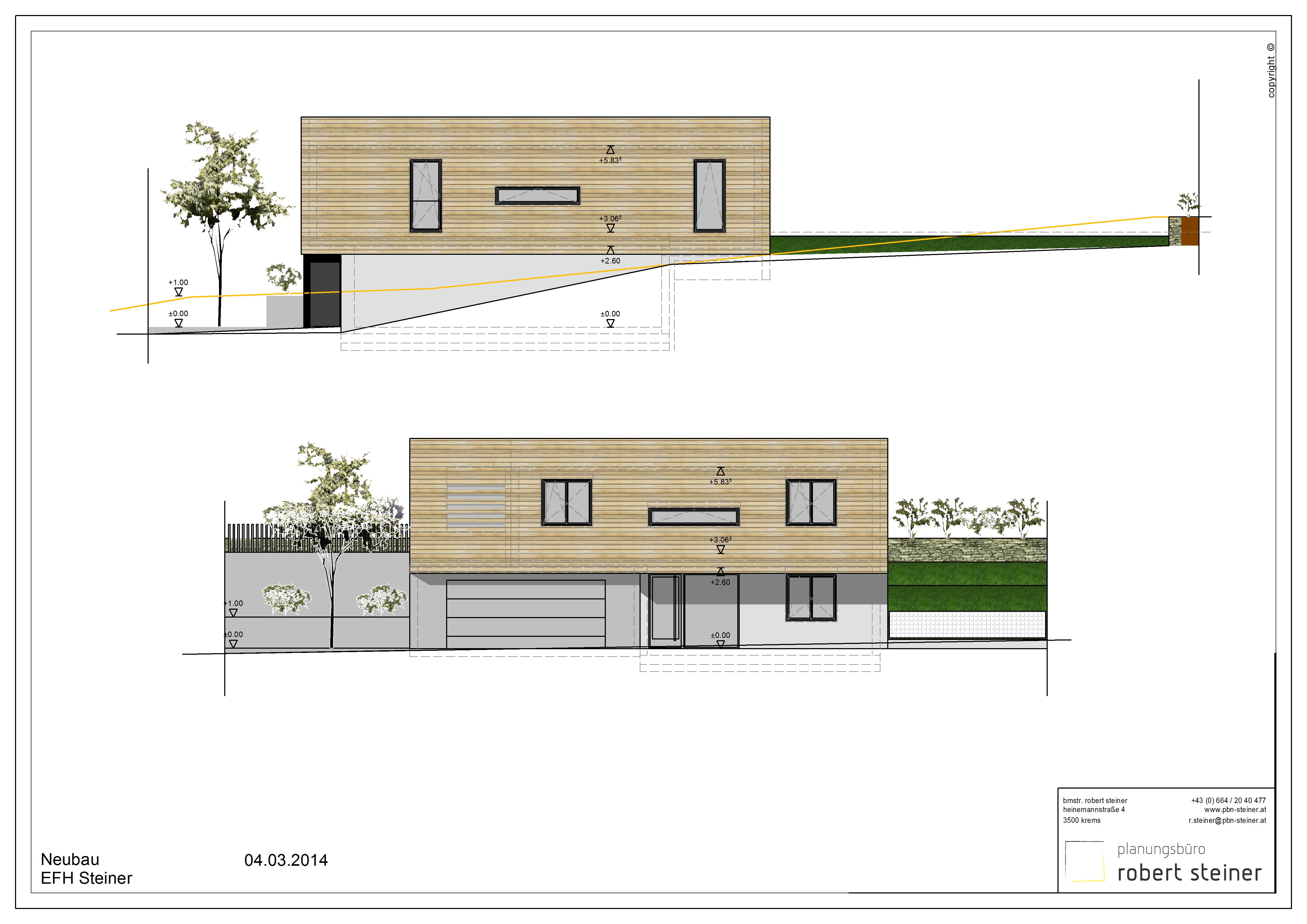 Einreichplan EFH Steiner -kirchen 15032014 Ansichten 2